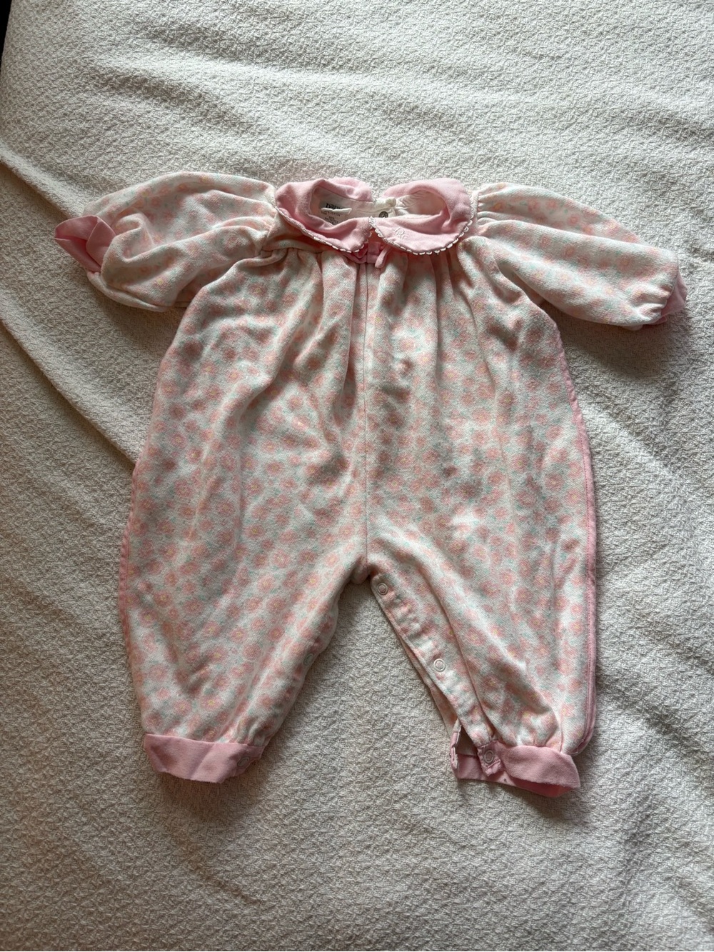 Pink Floral Baby One-Piece Romper